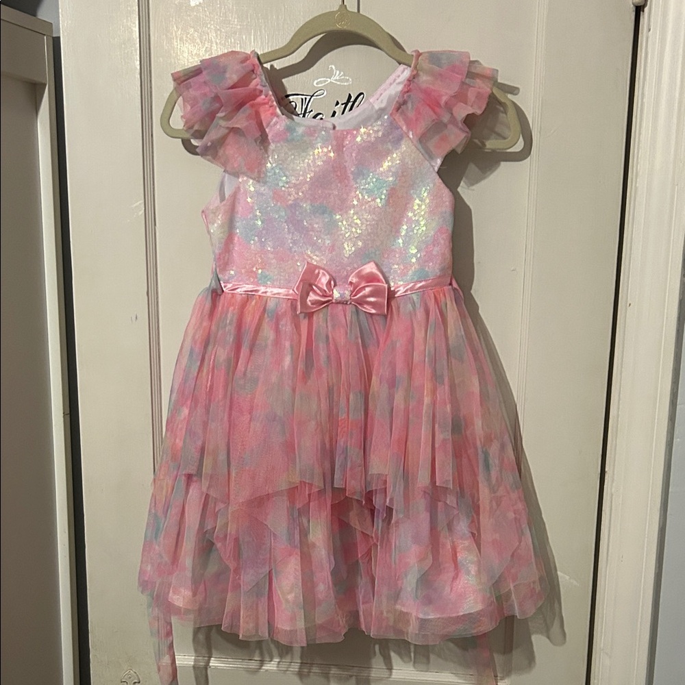 Jona Michelle Pink and Blue Formal Kids Dress